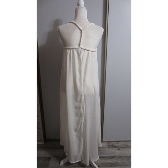 Adore Me Medium Cream Casual Beach Semi Sheer Dress. - Picture 4 of 7
